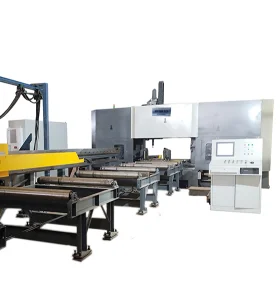 Beam CNC Automatic Drilling Machine Bhd1206A H Beam U-Beam Drilling Equipment Steel Structure Drilling Line Beam Processing Three Spindle Drilling