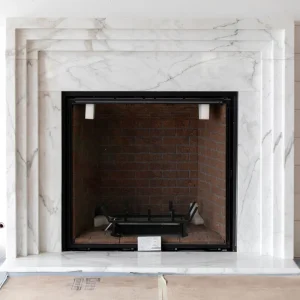 New Designs White Marble Fireplace
