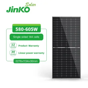 Jinko N Type Mono Solar Panels 580W 585W 590 Watts With On Grid Solar Inverter Bifacial Solar Panels