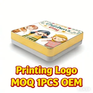 Funda de maquillaje cuadrada de plástico con almohadilla de aire, impresión UV, logo OEM disponible