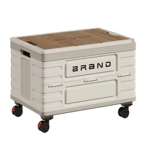 Multifunctional Wheeled Foldable Camping Storage Box Telescopic Trolley Crate Outdoor Picnic Car Trunk Stackable Storage Bin