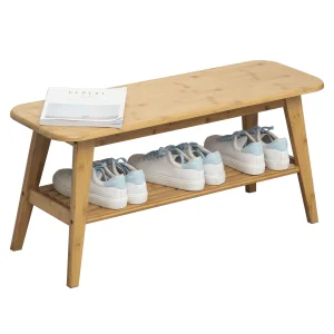 Bamboo Shoe Rack Bench
