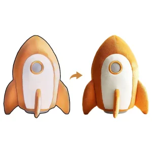Custom Plush Pillow Toy Rocket Soft Pet Toy