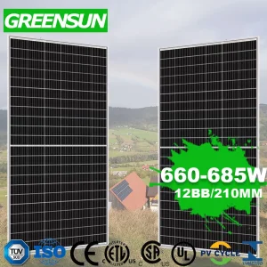 Commercial Home Bifacial Dual Glass 680W 685W 690W 695W 700W Photovoltaic Solar Panel Module