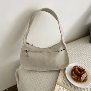 Bolso de hombro retro de axila, bolso cruzado lunar para mujeres