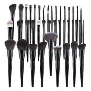 YDINI 40pcs Black Makeup Brush Set