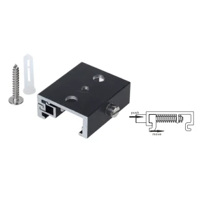 Modern Aluminum Alloy LED Spotlight Track Lighting System with Spring Connect 3-Circuit Magnetic Mount for Office Use