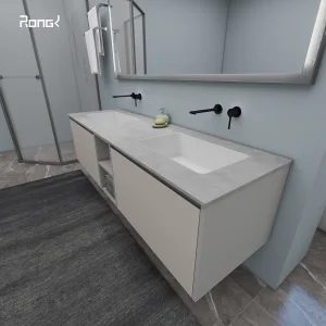 Double Sinks Lacquer Vanity Color Customized