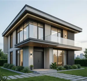 Luxury 255-square-meter Two-story Prefabricated Villa 4-5 Bedroom Suites Modern Sandwich Panel Villa Resort