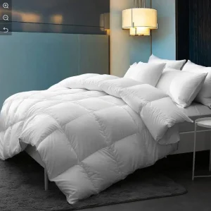 Luxury Hotel / Home Bedding White Washed RDS Goose / Duck Feather Down Duvet