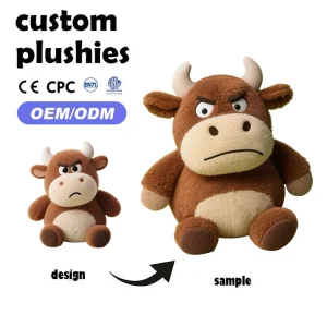 Custom Design Soft Cuddly Cow Plush Toy