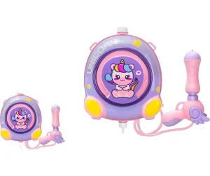 Mochila Grande Xinbo Única Roxa, Brincadeira de Praia de Verão, Design de Animais Fofos, Mochila Plástica de Grande Capacidade, Brinquedo de Pistola de Água para Crianças
