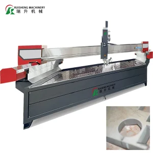 Ruisheng CNC Waterjet Stone Cutting Machine 5 Axis CNC Water Jet Industrial Work Granite Marble Glass Cutting Machine