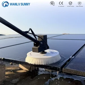 Single-Disc Rotary Brush Cleaner Solar Panel Cleaning Equipment with Telescopic Alloy Handle