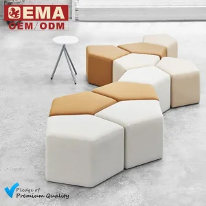 EMA Comfortable Modular Convertible Sectional Sofa for Office Relaxation with Soft Cushions