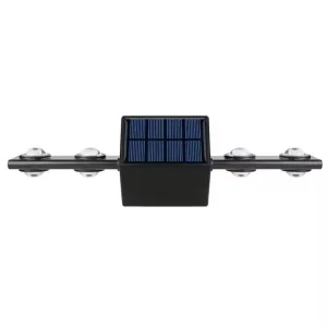 Luzes de Parede Solares à Prova d'Água para Exterior, Luzes LED de Segurança, Decoração para Casa Luzes Solares Quentes para Pátio