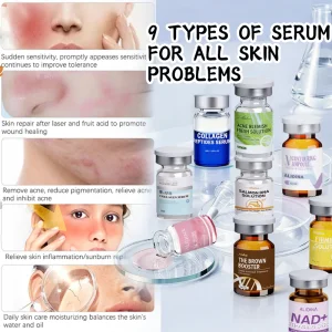 S Advanced Stem Cell Face Ampoule GHK-CU Firming & Smoothing Anti-Aging Serum with EGF, Peptides, Wrinkle & Elasticity Boosting