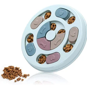 Dog food slow feeding turntable dispenser