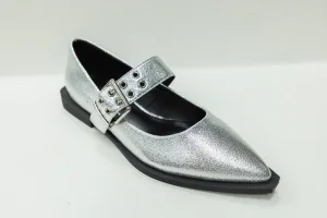 OEM ODM Custom Silver Patent PU Ladies Ballerina Shoes