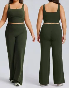 Breathable Plus Size Gym Wear Yoga Crop Tank Top Shorts 2-Piece Set Eco-Friendly Recyclable Lightweight Sports Bra Scrunch Butt Gym Fitness Sportswear