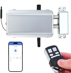 Waterproof Bluetooth Keyless Smart Hidden Remote Control Door Lock Anti-Theft Home Security with Remote Control and Tuya APP