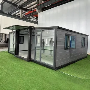 Hot Sale 40ft Expandable Prefabricated Steel Modern Villa 2 Rooms Bedroom Kitchen Bathroom Container House Sandwich Panel