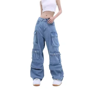 Women's Custom Fashion Cargo Jeans