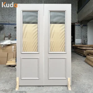 White Primed Interior Doors Wood MDF Internal Door Modern Prehung Interior Doors with Glass