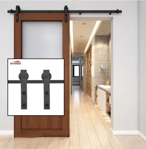 Barn Door Full Set of Wooden Door Rail Moving Door Hanging Rail Slide Rail Metal Furniture Track Home Improvement