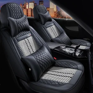 New Waterproof Car Interior Ice Silk Car Seat Covers All-season Seat Cushions Full Surround Five-seat Wear-resisting Car Cushion