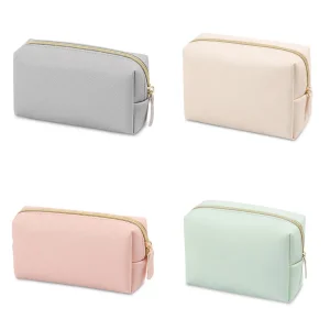 Leather Makeup Bag Cosmetiqueras Make up Bag PU Vegan Leather Travel Cosmetic Pouch Toiletry Bag