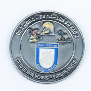 Custom Gold Plated &amp; Sandblasted Finish Military Army Challenge Coin