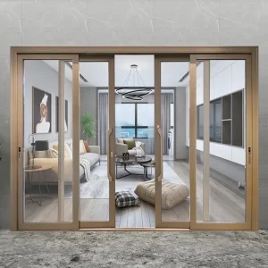 Modern Designs Aluminium Pocket Patio Doors Home Use Aluminium Glass Sliding Door