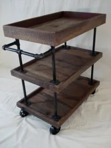 Kitchen Trolley Cart Rack Dine Trolley Serving Mobile Bar Cart Food Cart