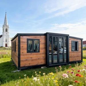 Expandable Container House 20FT 30FT 40FT Modular Home Luxury Prefabricated House Expandable Steel Structure Container House with Bathroom