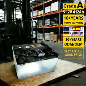 51.2V 412Ah CE UN38.3 Certification Lifepo4 Battery Support Customization Rechargeable Forklift Golf Cart Lithium Battery Pack