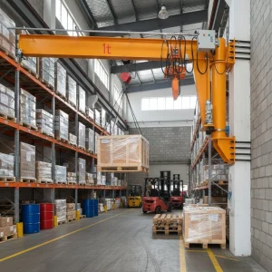 Compact Wall-Mounted Cantilever Jib Crane for Workshop Material Handling