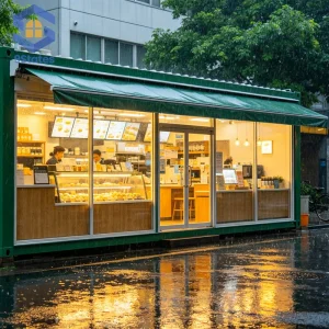20FT Construção Comercial Loja Modular de Conveniência Edifício de Varejo de Rua