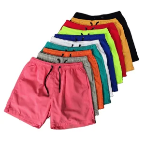Summer Men's Casual Sports Loose Breathable Drawstring Knitted Comfortable Quick Drying 15 Colors Solid Hot Beach Shorts