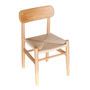 Modern Accent Lounge Bar Hotel Wooden Chair Home Decoration Coffee Restaurant Rattan Seat Dining Wood Chair