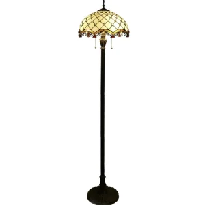 Modern Tiffany LED Floor Lamp - Stained Glass &amp; Iron Base, Wholesale (Hotel/Living Room)