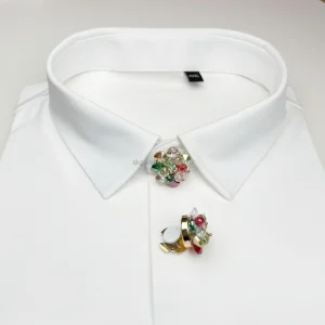 Crystal Flower Cuff Links
