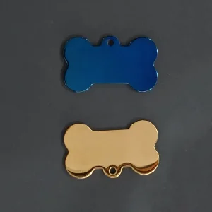 Wholesale Dag Steel Stainless Necklace Blank Gold Printed Laser Engraving Pet ID Name Tag Sublimation Metal Custom Dog Tag