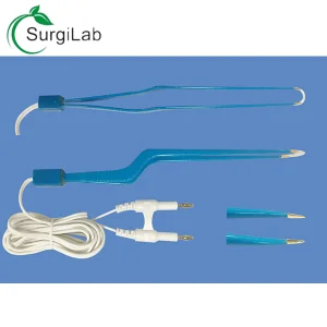 Single Side Drip Bipolar Forceps for Neurosurgery Electrosurgical Instruments