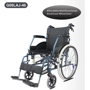 Patient Transfer Chair Lift Manual Wheelchair with Toilet Commode for Elderly Disabled Wheelchair Steel