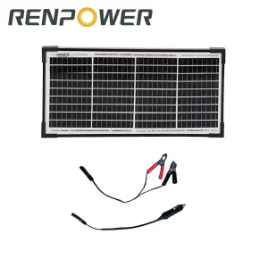 10watt Mono Solar Panel Kit for 12V Battery Home Camping Boat RV