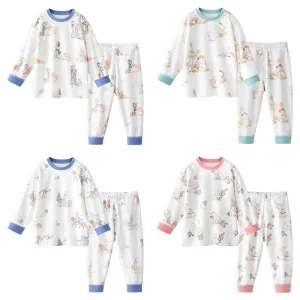 Custom Newborn Pullover Clothes 12months-6years Kid Pajamas Suit Long Sleeve Infant Sleepwear