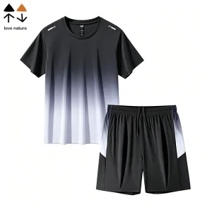 Men's Summer Quick Dry Sports Set T-shirt Shorts