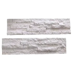 Outdoor Decoration Exterior Natural White Limestone Marble Culture Stone Wall Cladding Tile