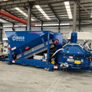 Trialer Type Mobile Mini Small Concrete Batching Mixing Plant for Construction Site